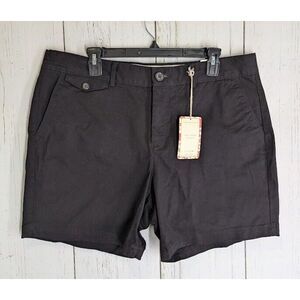 Dockers Size 16‎ Black Soft Short Khaki Womens Outdoor Summer Shorts NWT